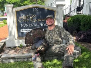 UGA forestry student with turkey